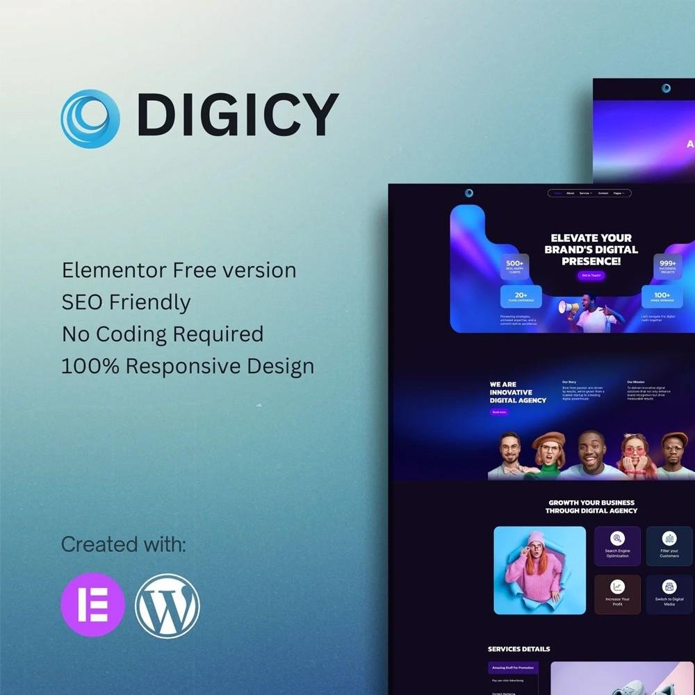 Digicy - Digital Marketing Agency Elementor Template Kit